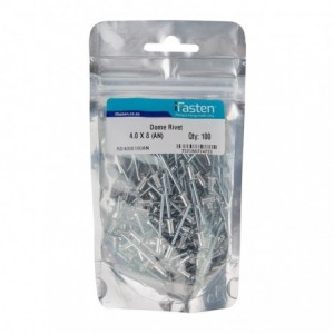 Ifasten Rivet Dome 4.0mmx8mm - 100 Per Pack