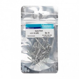 Ifasten Rivet Dome 4.0mmx10mm - 25 Per Pack
