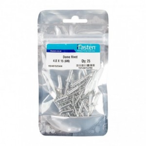 Ifasten Rivet Dome 4.0mmx15mm - 25 Per Pack