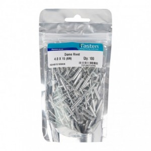 Ifasten Rivet Dome 4.0mmx15mm - 100 Per Pack