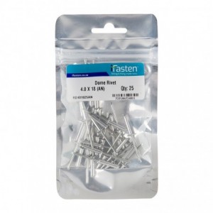 Ifasten Rivet Dome 4.0mmx18mm - 25 Per Pack