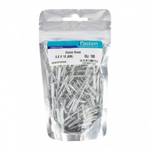 Ifasten Rivet Dome 4.0mmx18mm - 100 Per Pack