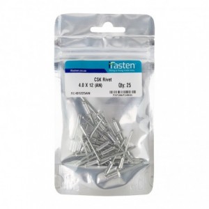 Ifasten Rivet CSK 4.0mmx12mm - 25 Per Pack
