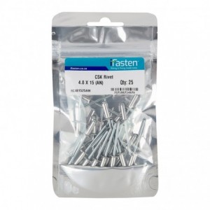 Ifasten Rivet CSK 4.8mmx15mm - 25 Per Pack