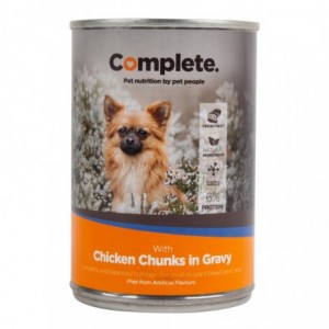 Complete Dog Food Tin Beef Chunks 385g