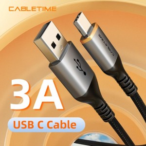 Cabletime 1M USB 3.0 AM to CM Cable – 5Gbps- 3A Fast Charging