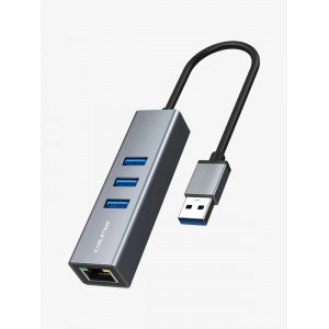 CABLETIME USB 3.2 Hub with Gigabit LAN – High-Speed Data &amp; Network Adapter