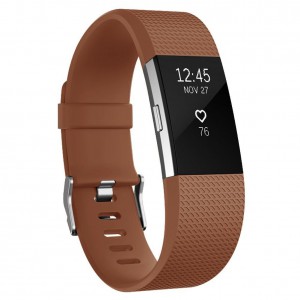 Fitbit Charge 2 Band - Classic Edition Adjustable Comfortable Replacement Strap for Fit bit Charge 2 (No Tracker) - Brown