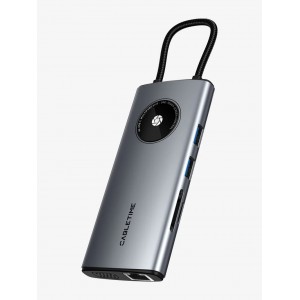 Cabletime 10-in-1 USB-C Hub – Lens Series | HDMI- 100W PD- USB 3.0- SD/TF- Ethernet