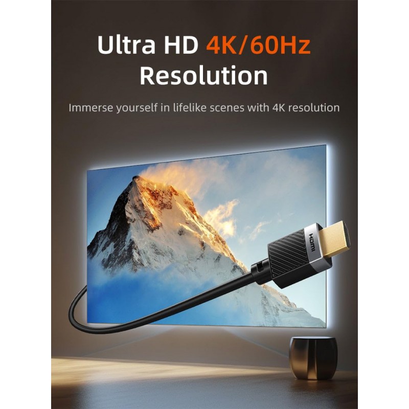 Cabletime - 10M HDMI2.0 4K 60HZ CABLE- Black - GeeWiz