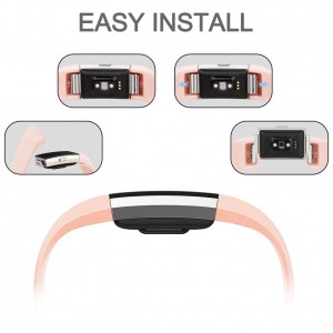 Fitbit Charge 2 Band - Classic Edition Adjustable Comfortable Replacement Strap for Fit bit Charge 2 (No Tracker) - Blush Pink