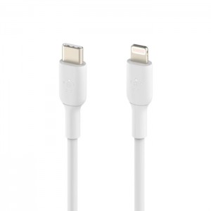 Belkin - BoostCharge USB-C to Lightning Cable 1 Meter - White