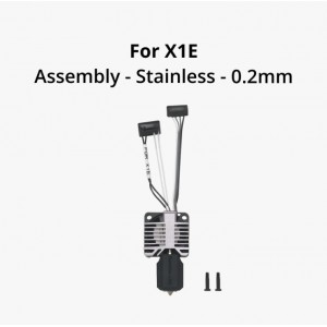 Bambu Lab 0.2mm Complete Hotend Assembly with Stainless Steel Nozzle for X1E