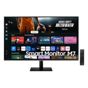 Samsung LS32FM700 / 32''  4K UHD (3840 x 2160)  16:9  300 cd/m²  3000:1  60Hz  4ms (GTG)  USB-C  HDMI  USB-A  Wi-Fi and Bluetooth support