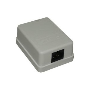 LinkQnet RJ45 CAT6 Single Wall Mount Surface Box