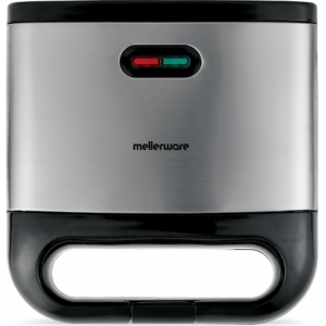 Mellerware 800W 2 Slice Non-Stick Black Sandwich Maker