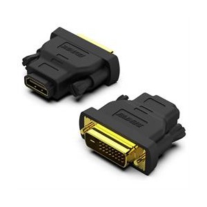 BENFEI DVI-D (24+1) Male to HDMI Female Adapter 2-Pack with Gold-Plated Connectors- Supports 1080P@60Hz Resolution and Bi-Directional Function - Black Colour