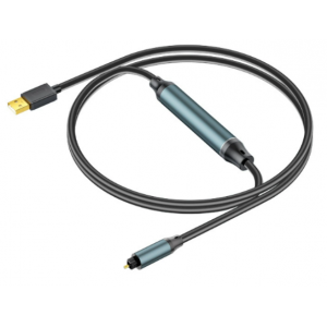 USB-A to S/PDIF Optical Audio Converter — 1.5 m Cable with Built-In DAC
