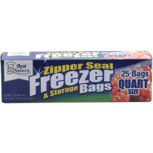 ZIPPER SEAL STORAGE BAG 17.8cm X 20.3cm