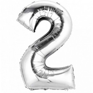 Casey 102cm Silver Balloon Number.2 Retail