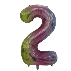 Casey 102cm Rainbow Balloon Number.2 Retail