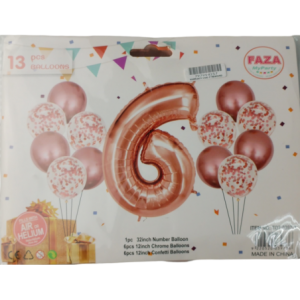 Casey 13pc Rose Gold and White Balloon Set Nr.6