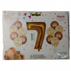 Casey 13pc Gold and White Balloon Set Nr.7