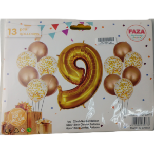 Casey 13pc Gold and White Balloon Set Nr.9