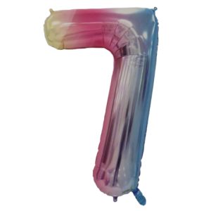 Casey 102cm Rainbow Balloon Number.7 Retail