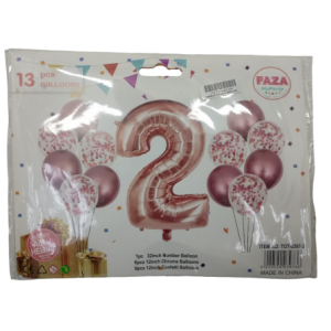 Casey 13pc Rose Gold and White Balloon Set Nr.2