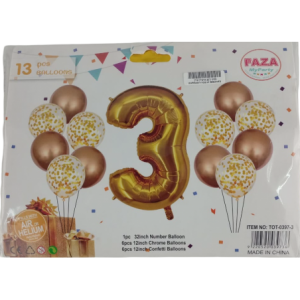 Casey 13pc Gold and White Balloon Set Nr.3