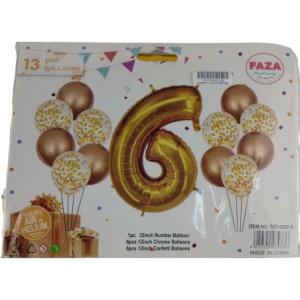 Casey 13pc Gold and White Balloon Set Nr.6