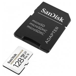 128GB SanDisk- MicroSDXC Card w/Adapter