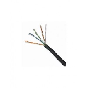 Acconet 100m Roll- Black- Solid Copper- UV protected- SF/TP- CAT5e Cable (Outdoor Use)