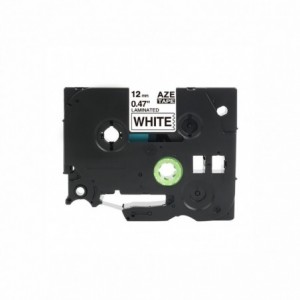 E1000pro Label 12mm AZE - Black on White 8m