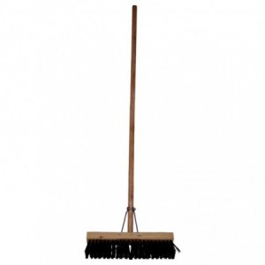 JANITORIAL Platform Broom Black - Soft Fibre 305mm (12")