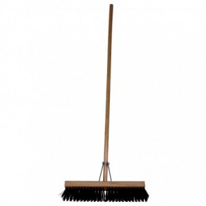 JANITORIAL Platform Broom Black - Soft Fibre 450mm (18")