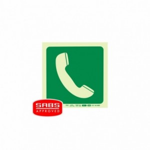 Photoluminescent 190MM Safety Sign -E20-TELEPHONE