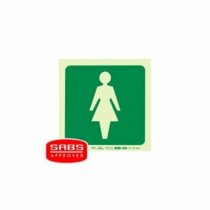 Photoluminescent 190MM Safety Sign -E27-FEMALE Symbol