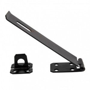 KAUFMANN HASP &amp; STAPLE 150MM H/DUTY BLK JAP(BULK)