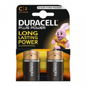 Duracell Battery Plus Alkaline C 2 PACK