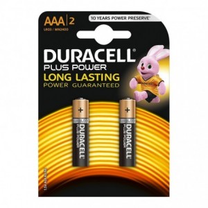 Duracell Battery Plus Alkaline Aaa 2 PACK