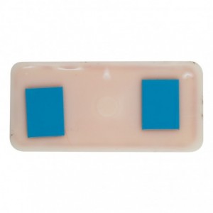 Square Reflector STICK-ON Amber 90MM