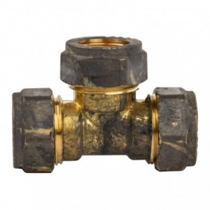 Compression Brass Tee Cxcxc 15MM Sabs