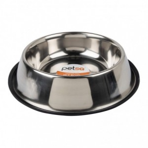 Dog Bowl S/STEEL Non Tip Anti Skid 34CM / 1980ML