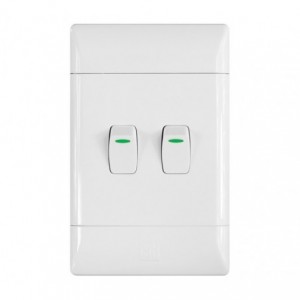 Cbi Light Switch 2L1W 2X4 White
