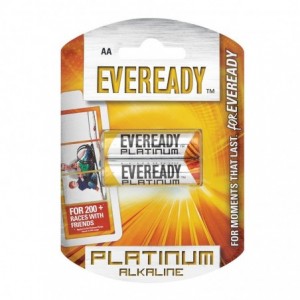 Eveready Battery Platinum Alkaline Aa 2 PACK