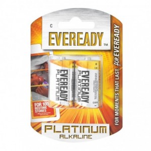 Eveready Battery Platinum Alkaline C 2 PACK