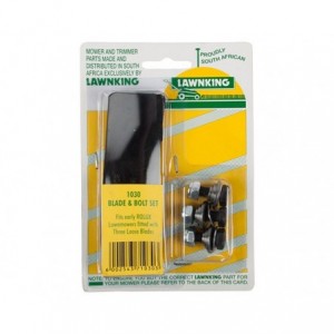 Lawnking L/MOWER Blades 3 And Bolts Rolux
