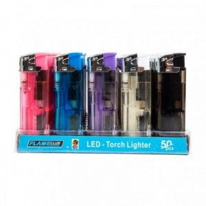 Africa Flame Gas Lighter LED Torch N3 50 Per Ctn